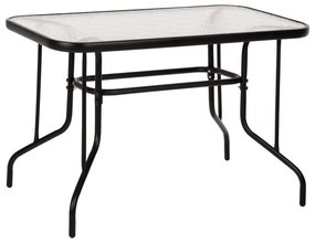 Τραπέζι Adam HM5020.03 110x60x71cm Μεταλλικό Black