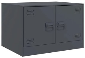 Τραπέζι Κήπου Ανθρακί 67x50x44 εκ. Ατσάλινο - Ανθρακί