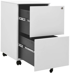 vidaXL Αρχειοθήκη Φορητή Ανοιχτό Γκρι 39 x 45 x 67 εκ. Ατσάλινη