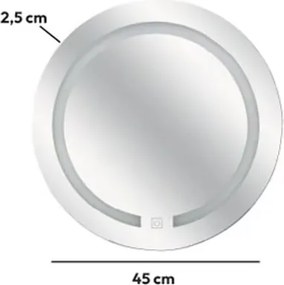 Καθρέφτης Μπάνιου Με Led (Φ45) F-V Round 160947