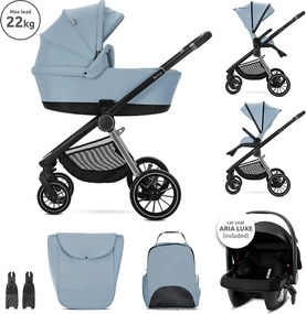 BABY STROLLER BIANCA BLUE 3in1 UP TO 22KGS WITH PR