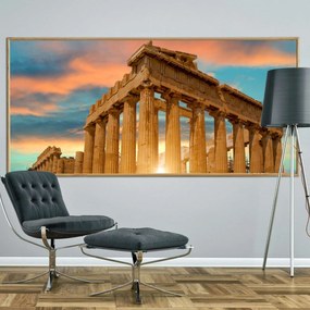 Πίνακας σε Plexiglass με Θέμα &#8220;Ακρόπολη&#8221; σε ξύλινη Κορνίζα - 80cmx50cm