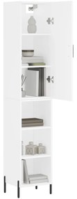 vidaXL Ντουλάπι Λευκό 34,5 x 34 x 180 εκ. από Επεξεργασμένο Ξύλο