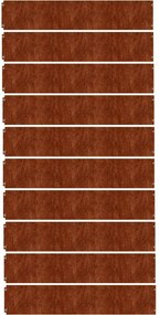 vidaXL Περίγραμμα γκαζόν 10 τμχ. 20 x 103 cm Σκ rusty