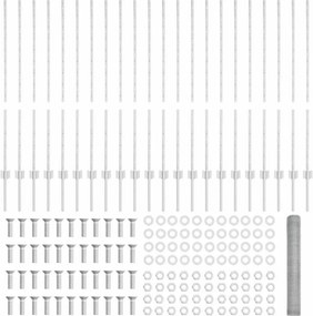vidaXL Εξαγωνική Φράχτη με Στύλο 50 x 1,2 m Γαλβανισμένος Χάλυβας