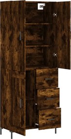 vidaXL Ντουλάπι Καπνιστή Δρυς 69,5x34x180 εκ. από Επεξεργασμένο Ξύλο