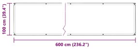 Κάλυμμα φυτών με οπές 1x6 m PVC