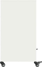 vidaXL Μπουφές Λευκό 68x39x72 εκ. από Ατσάλι