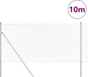 vidaXL Εξωτερικός Χάλυβας Αλυσίδας Επιφυλάξεως Δαπέδου 10 x 1,2 μ