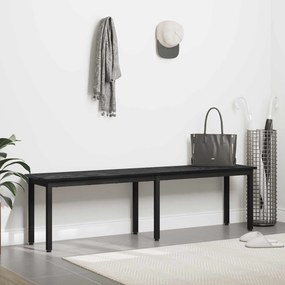 vidaXL παγκάκι Μαύρη Οξυά 160 x 35 x 45 cm Επεξεργασμένο Ξύλο