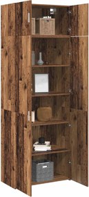 vidaXL Ντουλάπι αποθήκευσης 2 pcs Παλιό ξύλο 80 x 42,5 x 225 εκ