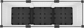 vidaXL Κήπος Γλαστράκι με Ροδάκια Λευκό 120 x 40 x 44 cm PP