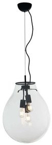 Φωτιστικό Οροφής Azuma I-AZUMA-S38 3xE27 Led Φ38cm 174cm Clear Luce Ambiente Design Glass