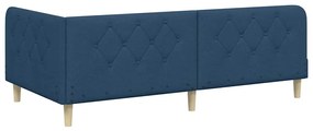 vidaXL Κρεβάτι Γωνίας Μπλε 90 x 190 cm ύφασμα