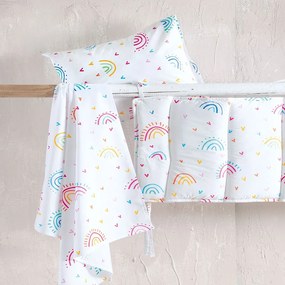 Σεντόνια Βρεφικά Rainbow (Σετ 3τμχ) Multi Ρυθμός Cradle 120x160cm 100% Βαμβάκι