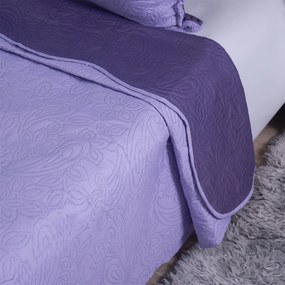 Κουβερλί Υπέρδιπλο (Σετ 220x240) 2 Όψεων Silk Fashion Solid Lila