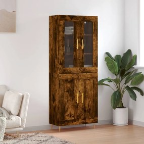 vidaXL Ντουλάπι Καπνιστή Δρυς 69,5x34x180 εκ. από Επεξεργασμένο Ξύλο