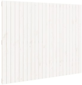 vidaXL Κεφαλάρι Τοίχου Λευκό 140x3x110 εκ. από Μασίφ Ξύλο Πεύκου