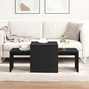 vidaXL Σετ Τραπέζι Μαύρης Δρυός 100x48x40 εκ. Φτιαγμένο από Ξύλο
