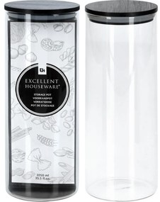 Γυάλινο δοχείο αποθήκευσης Excellent Houseware χωρητικότητας 1050ml