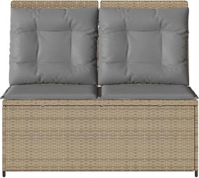 vidaXL Παγκάκι κήπου Μπεζ συνθετικό ρατάν