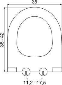 Elvit Boreal Slim Duroplast Slow Close 0407 - Κάλυμμα Λεκάνης