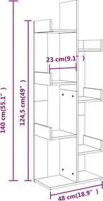 vidaXL Βιβλιοθήκη Sonoma Δρυς 48 x 25,5 x 140 εκ. από Επεξ. Ξύλο