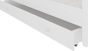 Παιδικό Κρεβάτι Belossi-Ροζ - Λευκό-160 x 80-Με προστατευτικό