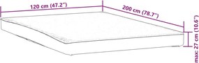 vidaXL Προστατευτικό στρώματος Λευκό 120x200 εκ. Αδιάβροχο