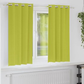 vidaXL Κουρτίνες με κουρτίνες 2 pcs Λαχανί Πολυεστέρας