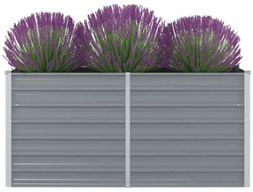 vidaXL Ζαρντινιέρα Ψηλή Γκρι 160 x 80 x 77 εκ. από Γαλβανισμένο Χάλυβα