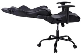 Gaming/Manager Πολυθρόνα Bf8350 Pu Μαύρο . Διάσταση: 69x69x126/136cm 69x69x126/136cm