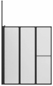 vidaXL Διαχωριστικό ντους Other Μαύρο 120 x 70 x 137 εκ Αλουμίνιο