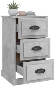 vidaXL Κομοδίνο Γκρι Σκυροδέματος 39x39x67 εκ. από Επεξεργασμένο Ξύλο