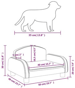 Κρεβάτι Σκύλου Κρεμ 50 x 40 x 30 εκ. Υφασμάτινο - Κρεμ