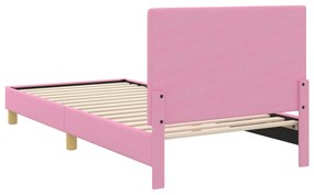 vidaXL Κρεβάτι Παιδικής Κρεβατοκάμαρας με Κεφαλάκι Ροζ 80 x 200 cm