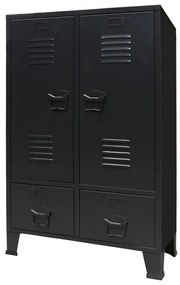 vidaXL Ντουλάπι με Βιομηχανικό Στιλ Μαύρο 67 x 35 x 107 εκ. Μεταλλικό