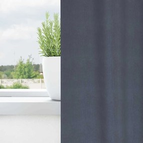 vidaXL Κουρτίνες Μαύρης Ύφανσης με Δαχτυλίδια 2 τμχ. Ανθρακί