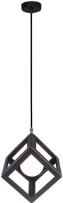 POWERTECH φωτιστικό οροφής HLL-0011, E27, 16x16x16cm, μεταλλικό, μαύρο