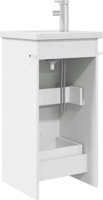 vidaXL Καθρέφτης μπάνιου με νιπτήρα Λευκό 42 x 40 x 84,5 εκ