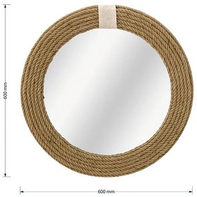 Καθρέπτης Rope φυσικό 60x2x60εκ 60x2x60 εκ.