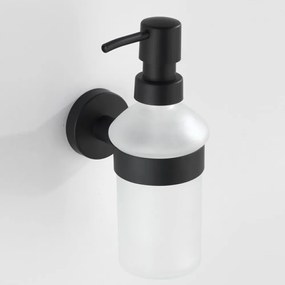 Δοχείο Κρεμοσάπουνου Τοίχου 200ml Wenko Bosio Black Matt 24235100