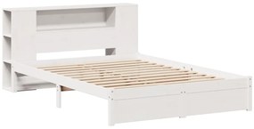 vidaXL Κρεβάτι Βιβλιοθήκη Χωρίς Στρώμα 120x200 εκ Μασίφ Ξύλο Πεύκο