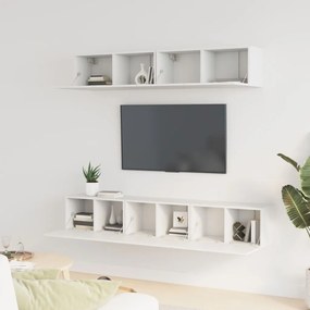 vidaXL Σετ Επίπλου Τηλεόρασης 5 Τεμαχίων Λευκό από Επεξεργασμένο Ξύλο