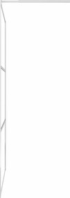 vidaXL Οθόνες ντους Ασημί 90 x 195 cm Γυαλί και Αλουμίνιο