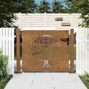 vidaXL Πύλη Κήπου 100 x 75 cm Ατσάλι με Επικάλυψη Πούδρας Κλειδώσιμο