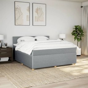 ΚΡΕΒΑΤΙ BOXSPRING ΜΕ ΣΤΡΩΜΑ ΑΝΟΙΧΤΟ ΓΚΡΙ 180X200 ΕΚ. ΥΦΑΣΜΑΤΙΝΟ 3289835