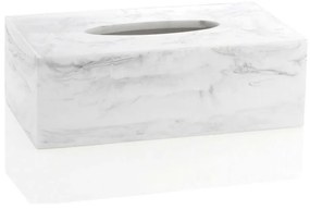 Κουτί Για Χαρτομάντηλα Marble LBTAH-BA17156 24x13x8cm White Andrea House Polyresin
