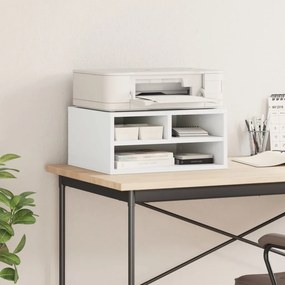 vidaXL Βάση Εκτυπωτή Λευκή 49 x 40 x 22,5 εκ. από Επεξεργασμένο Ξύλο