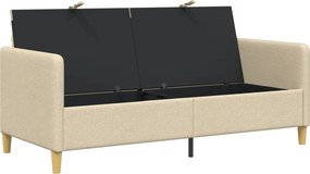 vidaXL Καναπές με Αποθήκευση Κρεμ 172 x 78 x 87 εκ Πολυεστέρας